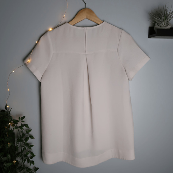 J. Crew Hi Lo Blush Pink Short Sleeve Blouse - Picture 6 of 8